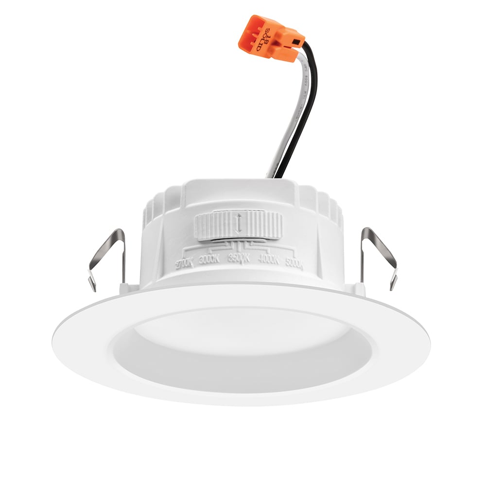 The Juno RetroBasics 4" Switchable White Recessed LED Trim Kit is the perfect solution for any residential or light commercial setting. Available in 4" and 5/6" sizes, the RetroBasics downlight is designed to replace trims and lamps in existing housings or designed to pair perfectly with the new Quick Connect Housing by Juno for a low-cost LED downlight solution.