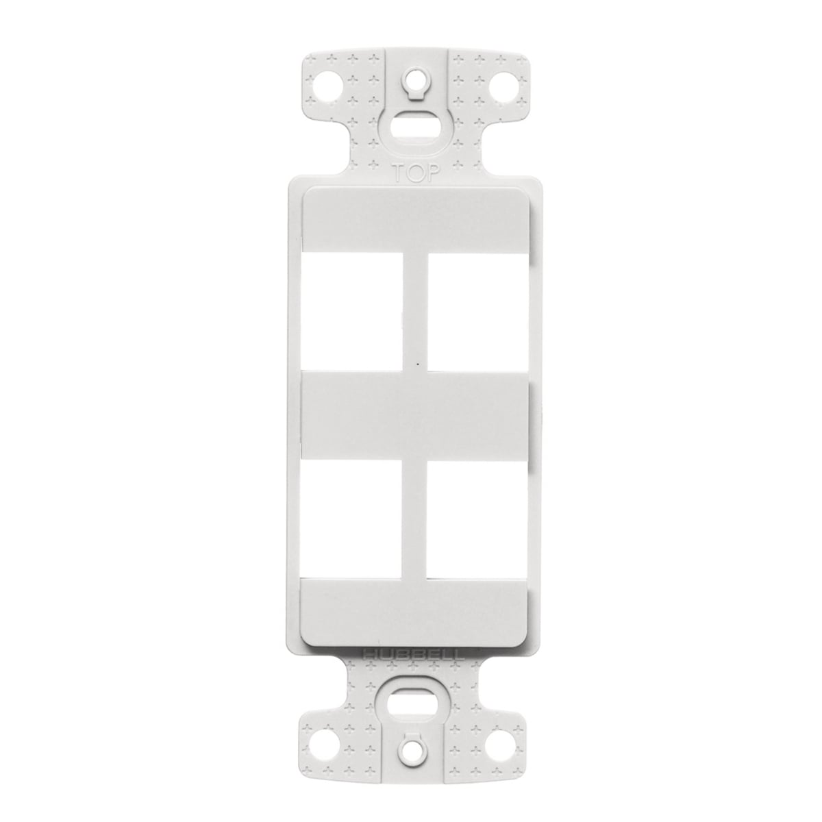 NetSelect Products, Plate Decorator Frame, Keystone, 4-Port, White