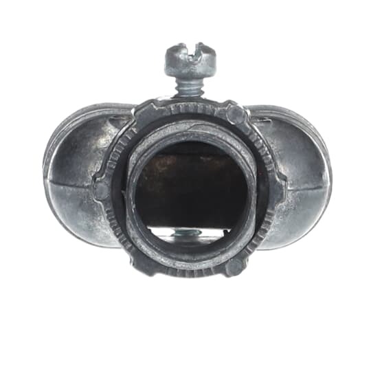 Connector, Duplex Clamp-Type, Conduit Size 3/8 Inch, Clamping Range 0.13 Inch - 0.65 Inch, Length 1.56 Inch, Die Cast Zinc