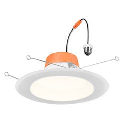 Performance Class Downlight for 5/6" can, 1200lm, 120V, > 90 CRI, 2700K/3000K/3500K/4000K/5000K, baffle finish, w/E26 adaptor. Wet rated with metal housing.Title 20/24 Compliant and Energy Star Listed