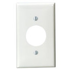 1-Gang Single 1.406-Inch Hole Device Receptacle Wallplate, White