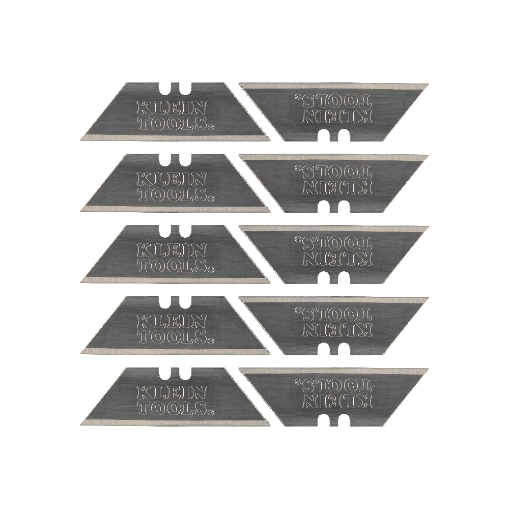 Elevate your cutting with Klein Tools' 10-Pack of premium utility knife blades, meticulously engineered to excel on a variety of jobsite materials. Featuring triple-ground edges that maintain their sharpness over time, these blades ensure enduring performance for consistent, reliable cuts whenever the task arises.