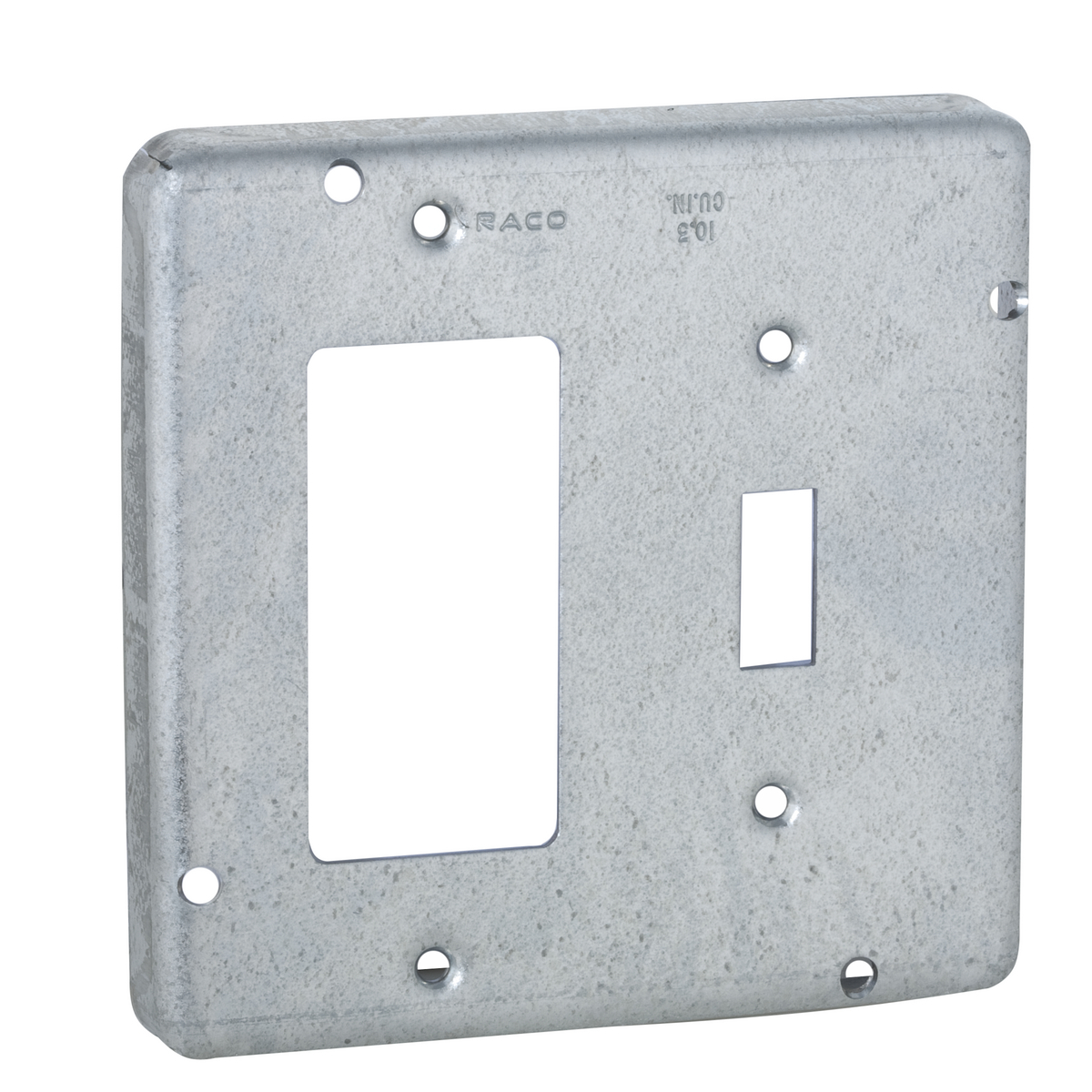 4-11/16 In. Square Exposed Work Covers, 1 GFCI and 1 Toggle Switch