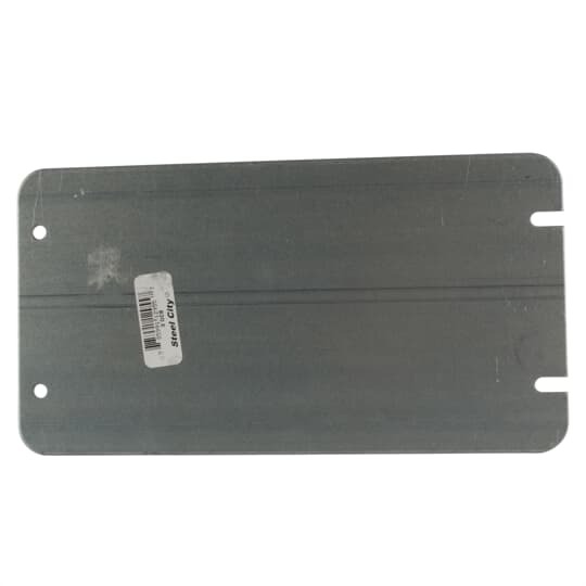 Three Gang Box Cover, 8.5 Cubic Inches, 8-13/16 Inches Long x 4-11/16 Inches Wide, Galvanized Steel, Flat and Blank