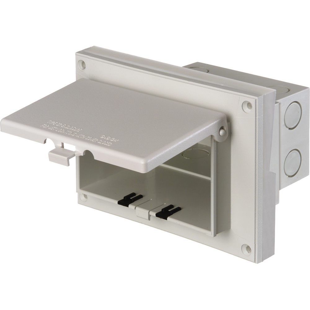 Low profile Inbox for retrofit siding construction. Horizontal with clear cover. Siding Lap size 1/2"