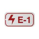 1.5"X3"ENERGY TAGS RED/WHT,E-1,ADH, 5/PK