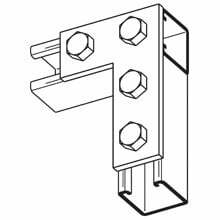 Eaton B-Line series corner plate, 0.22" H x 5.37" L x 3.5" W, Aluminum, Aluminum