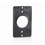Coverplate, Standard, Single-Gang, Thermoplastic, 1.39-Inch Diameter, Black