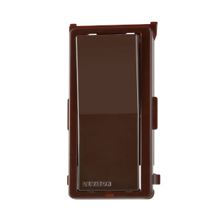 Decora Digital Switch Color Conversion Kit. Snap-on White Frame With Rocker No Locator Light- Brown