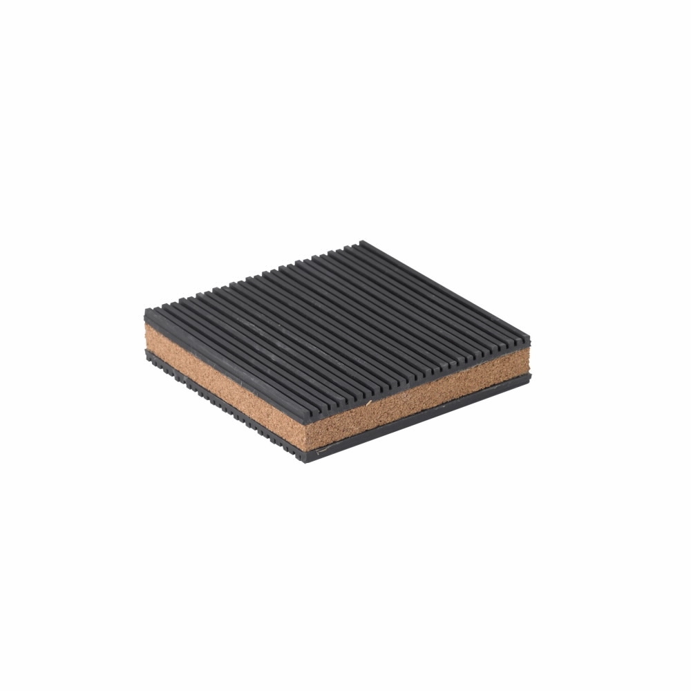 Eaton B-Line series ribbed neoprene steel vibration pad, Air conditioner, cooling towers, compressors, fans, 3/16" deflection, 7200 lbs load cap, Oil-resistant neoprene, Non-skid, CNP type-cork and ribbed neoprene vibration pad