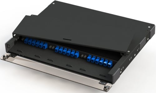 FRM-1RU-3X-TS 1U Rack Mount Fiber Box, Black