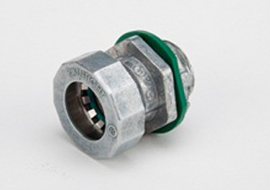 Bridgeport Fittings Mighty-Seal 3/4 inch EMT Connectors are used to connect a 3/4 inch EMT raceway to a box, device or enclosure.  The 251MSRT 3/4 inch Mighty-Seal connector is UL listed for use in wet locations. Raintight. Patented