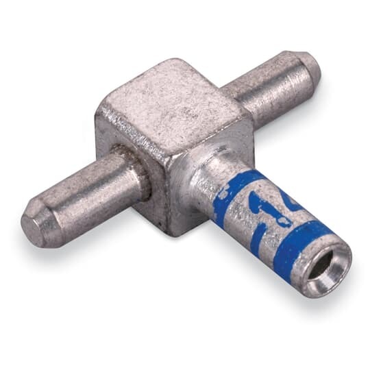 KUBE Male (Two Load) Copper Motor Pigtail Disconnect, Wire Size 16-14 AWG, Body Size 0, Die Color Blue