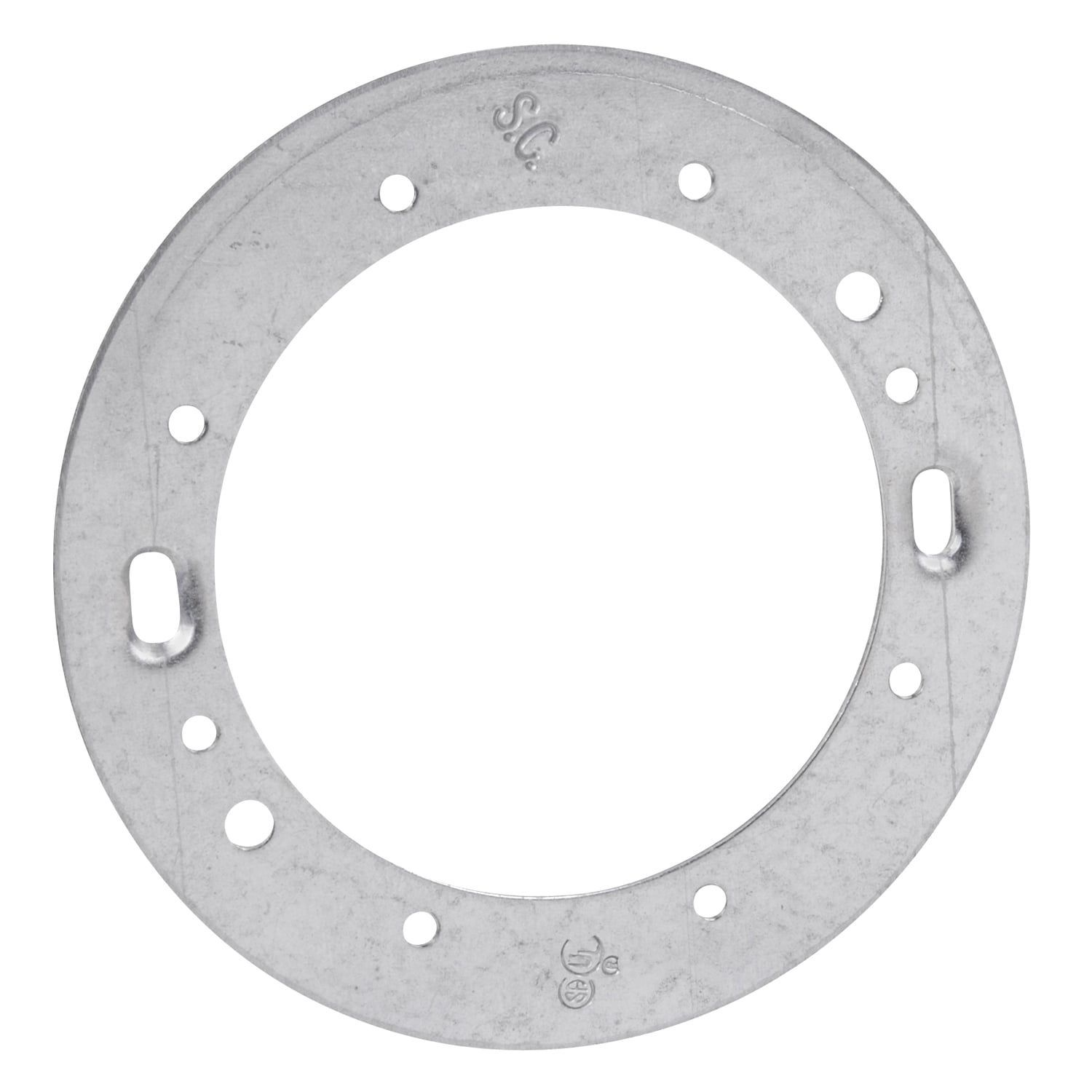 Concrete Box Adapter, 4 Inch, Pre-Galvanized Steel, For Quick Mounting and Alignment of Octagon Extension Ring on Concrete Box or Hung Ceiling Box