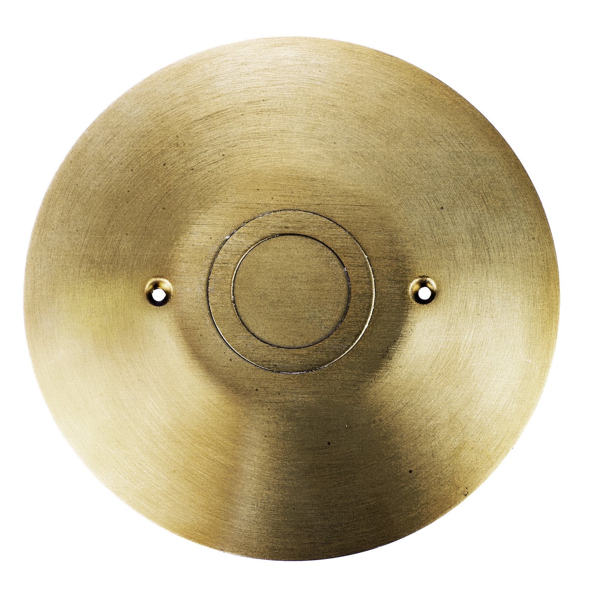 In-Floor Delivery Systems, Fire-Rated Poke-Throughs, Low Voltage Large Capacity Flush Furniture Feed Series, Cover/Flange, 1-1/4"/2" KO,  Brass Finish