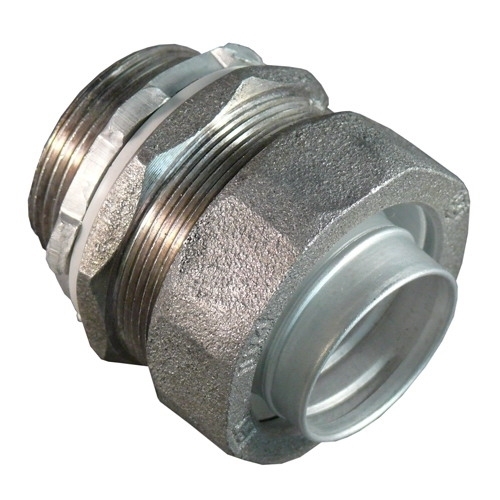 Liquidtight Straight Connector With Plain Throat; 2 Inch, Copper-Free Aluminum