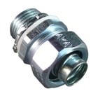 ST Series Straight Liquidtight Connector; 1/2 Inch, Steel Body, Electro-Plated Zinc, Tapered NPT