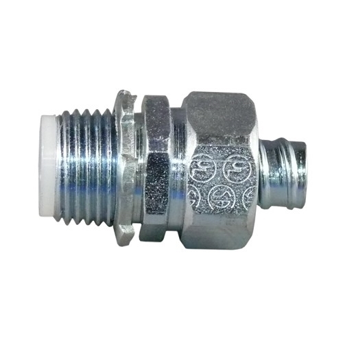 Conduit Connector, Liquid Tight Oiltight Raintight, Series: STB, 1/2 in, Straight, For Use With: Liquid Tight Flexible Metallic Conduit, Steel, Zinc Electroplated, 1.44 in L x 1.25 in H