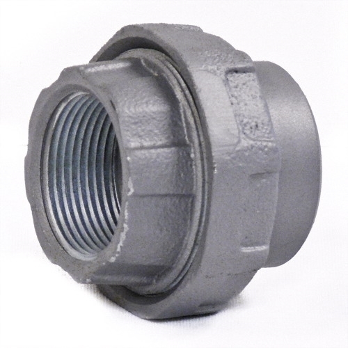 UNF Female Union; 3.5 Inch x 6.44 Inch, 4 Inch Trade, Aluminum, Natural