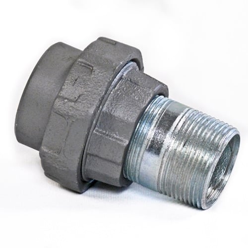 Rigid/IMC Conduit Union, 4 inch, Malleable Iron, Male x Female