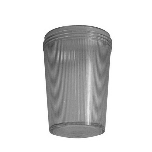 Stylmaster; Flat Bottom Cylindrical Glass Globe; Prismatic Glass, Clear