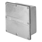 Flanged Watertight Raintight Dusttight Junction Box; Flat Gasketed Screw On Cover, Cast Iron, Hot Dipped Galvanized