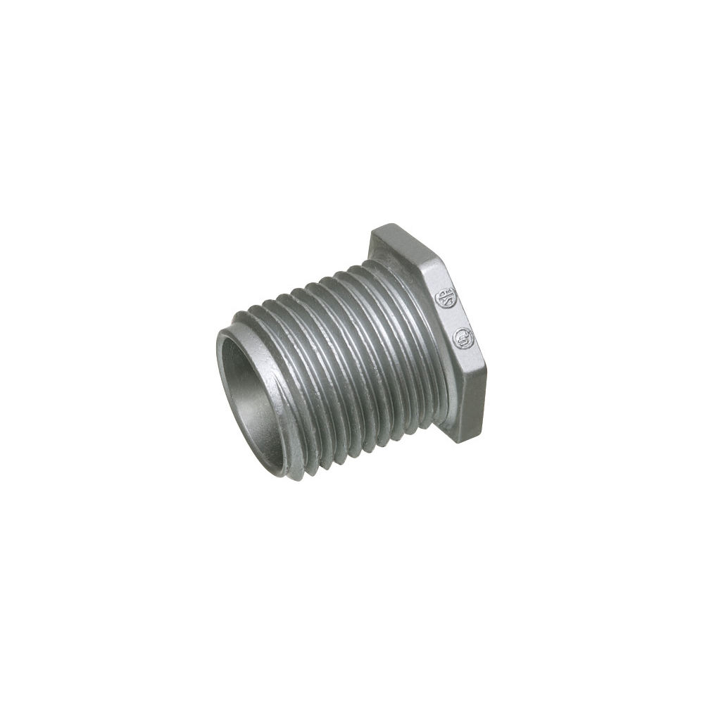 1/2" Conduit nipple, zinc die-cast, Provides burr free entrance into the box. Trade Name - Chase Nipple. Longer Chase Nipple