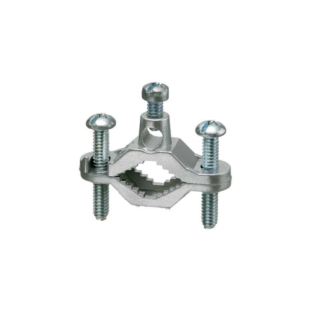 Bare wire ground clamp zinc die cast. Pipe size 1/2" to 1", Wire range #8 to #2.