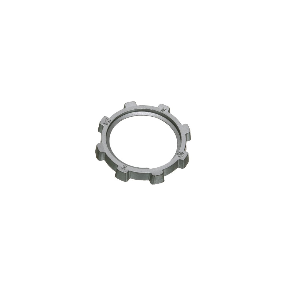 Zinc die-cast locknut with cast thread. Trade Size 1-1/4".