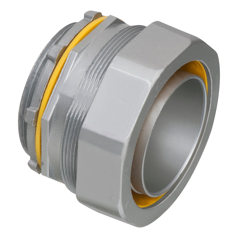 Straight, zinc die-cast connector for use with metallic or non metallic liquid tight conduit type B only. 2" Trade Size.