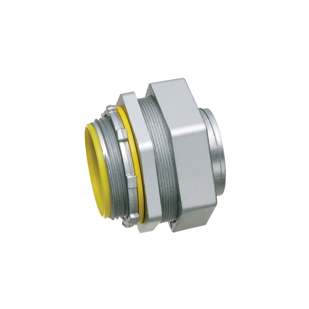Straight, zinc die-cast connector for use with metallic or non metallic liquid tight conduit type B only. 3-1/2" Trade Size.