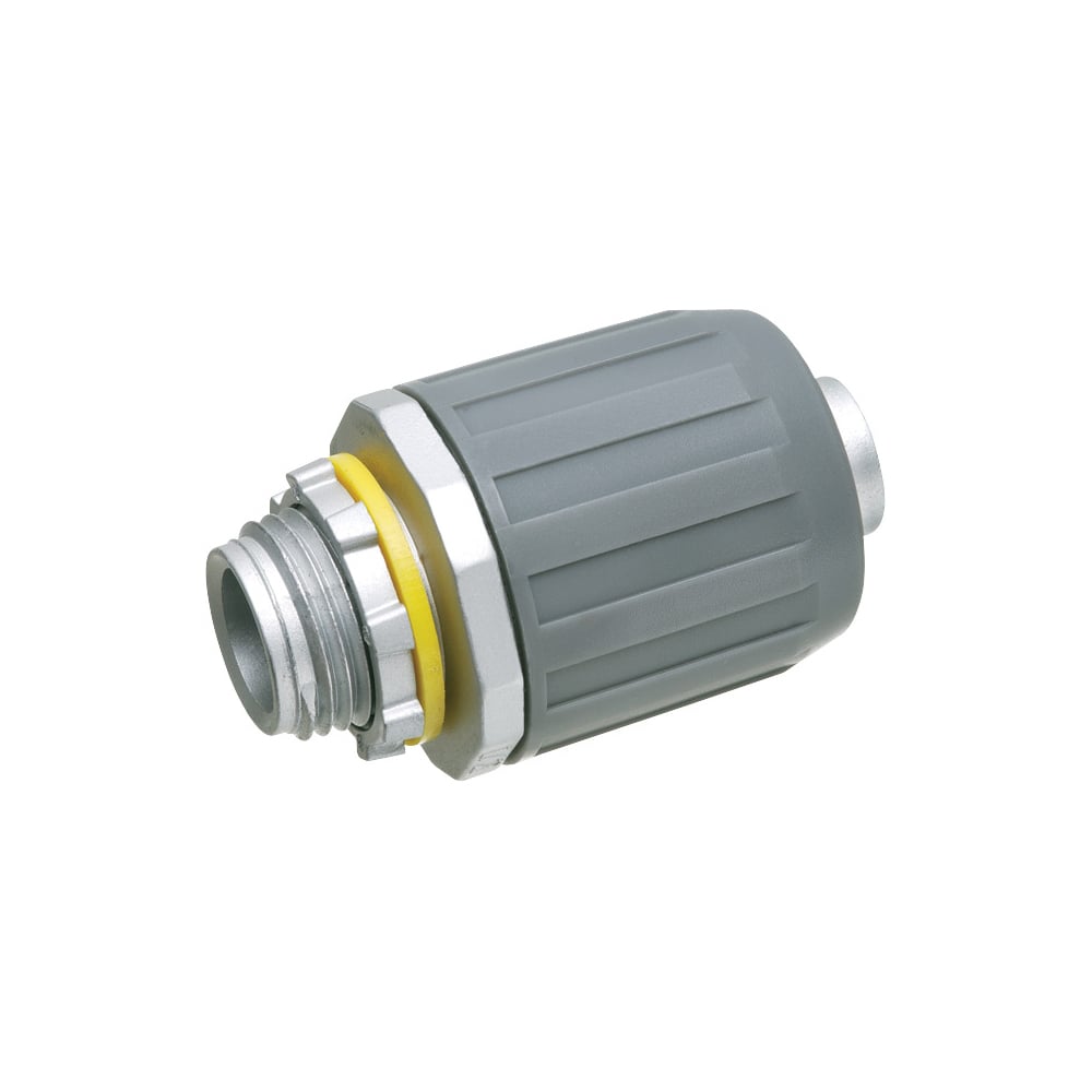 SNAP2IT zinc die-cast, push on, metallic, liquid tight connector. Trade Size 1/2".