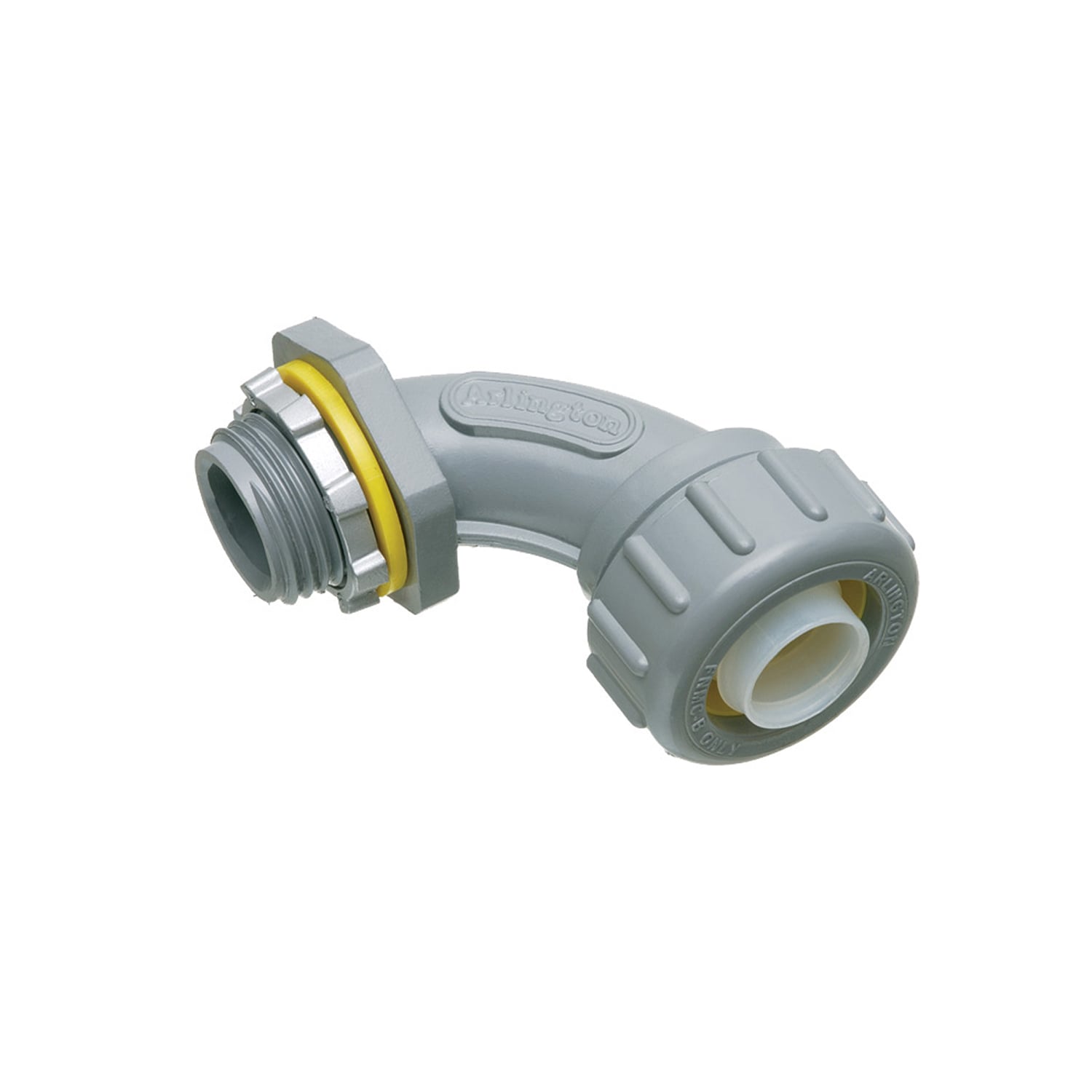Non Metallic 90 degree connector for use with non metallic liquid tight conduit type B only. 3/4" Trade Size.