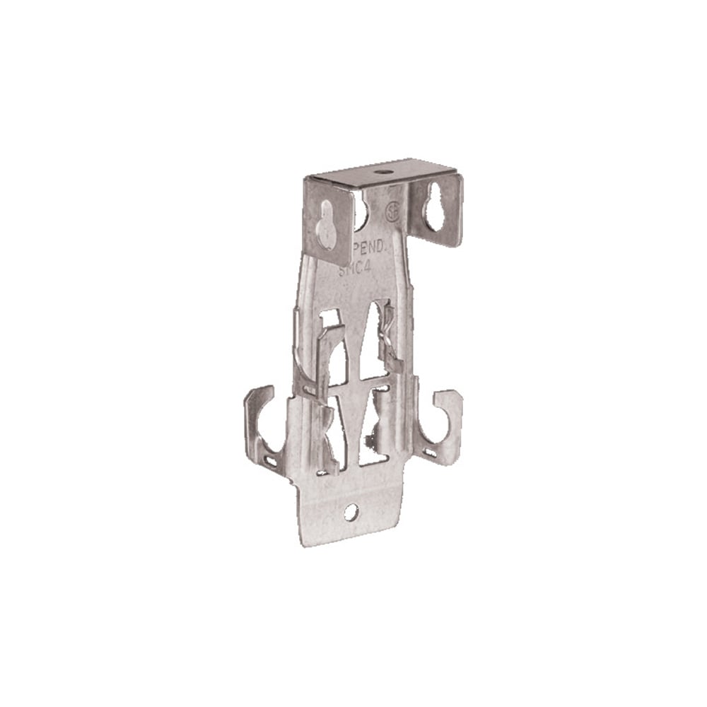 Steel cable hanger that holds and supports a wide range of cable sizes. Mounts to many different surfaces and supports up to 8 cables. Can be ganged for straight or perpendicular runs.