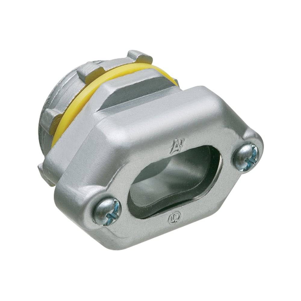 Zinc die-cast, 1" twin screw, gland type Service entrance cable connector.