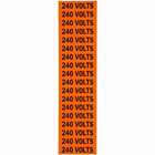 Label,B498,2.25x0.5,Bk/Or,240 VOLT,18/CQ