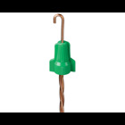 Buchanan, Wire Connector, WingTwist, Conductor Range: 14 - 10 AWG, 2/14 AWG Min, 5/12 AWG Max, Number Of Conductors: 2 to 5, Material: Flame-retardant Polypropelene, Color: Green, Voltage Rating: 600 V, Environmental Conditions: Tough, UL 94V-2 Flame-Retardant Shell Rated At 105 DEG C (221 F), Model Number: WGR