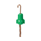 Buchanan, Wire Connector, WingTwist, Conductor Range: 14 - 10 AWG, 2/14 AWG Min, 5/12 AWG Max, Number Of Conductors: 2 to 5, Material: Flame-retardant Polypropelene, Color: Green, Voltage Rating: 600 V, Environmental Conditions: Tough, UL 94V-2 Flame-Retardant Shell Rated At 105 DEG C (221 F), Model Number: WGR