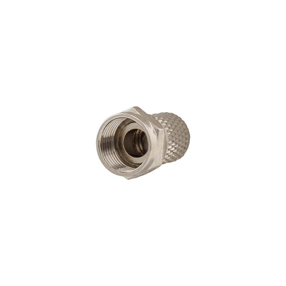 Eaton Video service connector and accessories, Coax type F jack, Commercial, residential video applications, RG6, Twist-on, Silver, Twist-on, Connector, Thermoplastic elastomer (TPE), 25 per package, Decorator, Type F