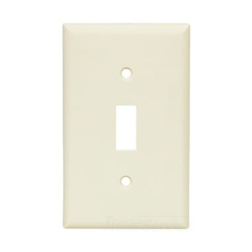 Standard Size Toggle Switch Wallplate, Toggle, Thermoset, 1, Standard