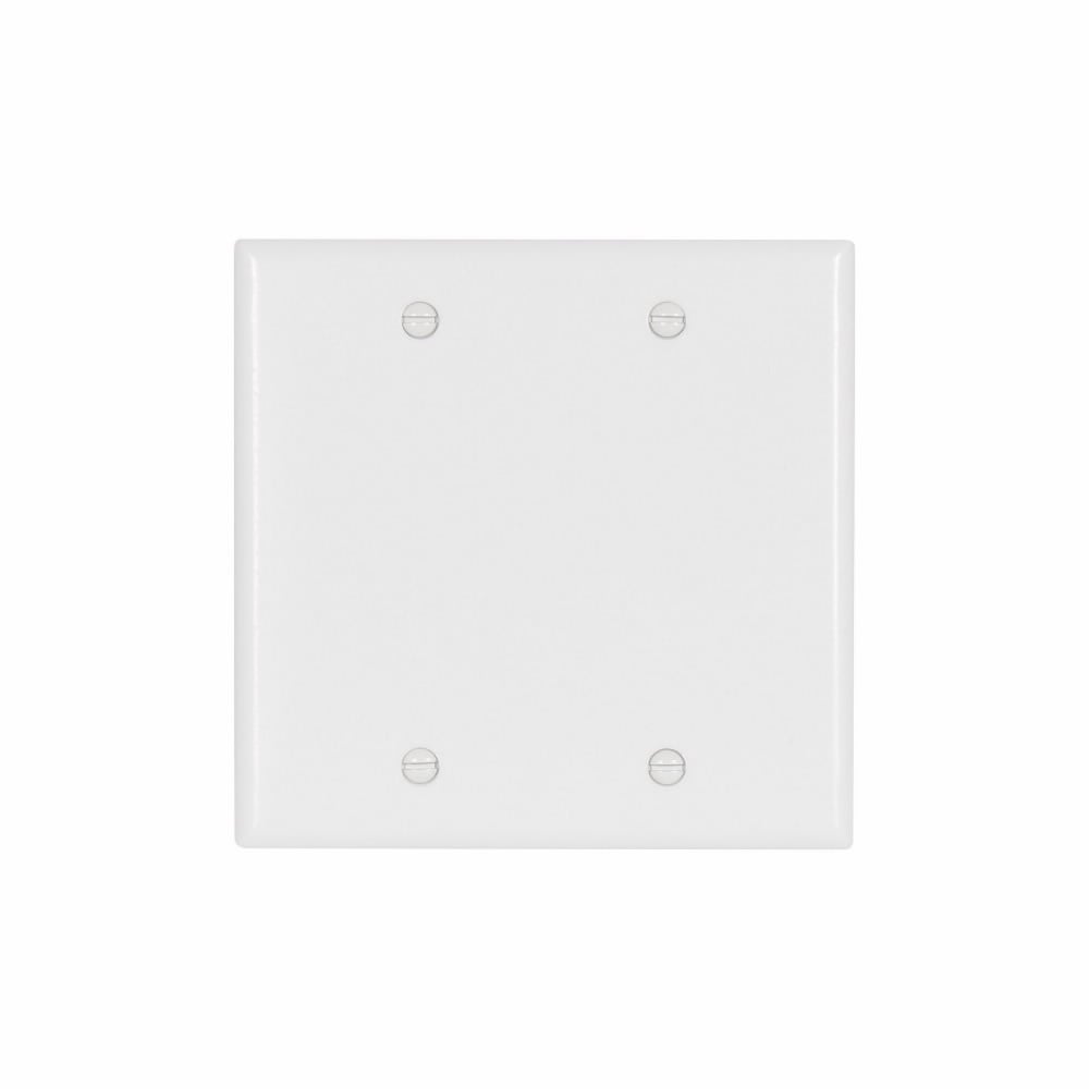 Standard Size Blank Wallplate, White, Blank, Thermoset, 2, Standard
