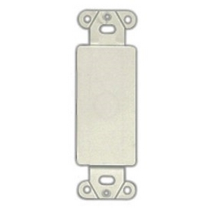 Eaton decorator wallplate adapter, Flush mount, Ivory, Blank, Thermoplastic