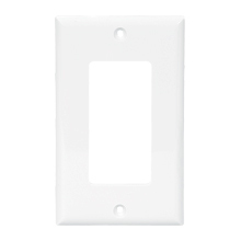 Eaton Decorator / GFCI wallplate, Almond, Decorator Cutout, Thermoset, Five- gang, Standard, ED Box