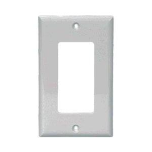 Eaton Decorator / GFCI wallplate, Ivory, Decorator Cutout, Thermoset, 6-Gang, Standard, ED Box