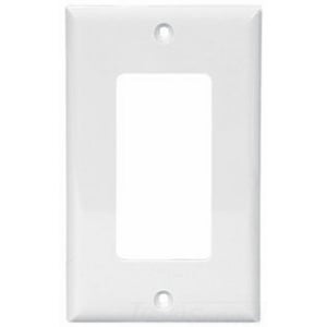 Eaton Decorator / GFCI wallplate, Blue, Decorator Cutout, Nylon, Single- gang, Standard
