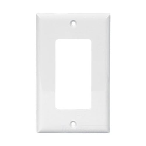 Eaton Decorator / GFCI wallplate, Red, Decorator Cutout, Nylon, Single- gang, Standard