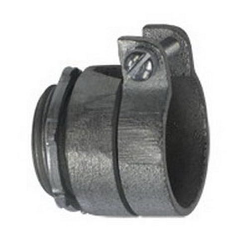 Flexible Metal Conduit Straight Connector, 1 inch, Malleable Iron, Zinc Electroplated
