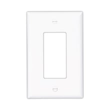Eaton Decorator / GFCI wallplate, Black, Decorator Cutout, Polycarbonate, Five- gang, Mid-size