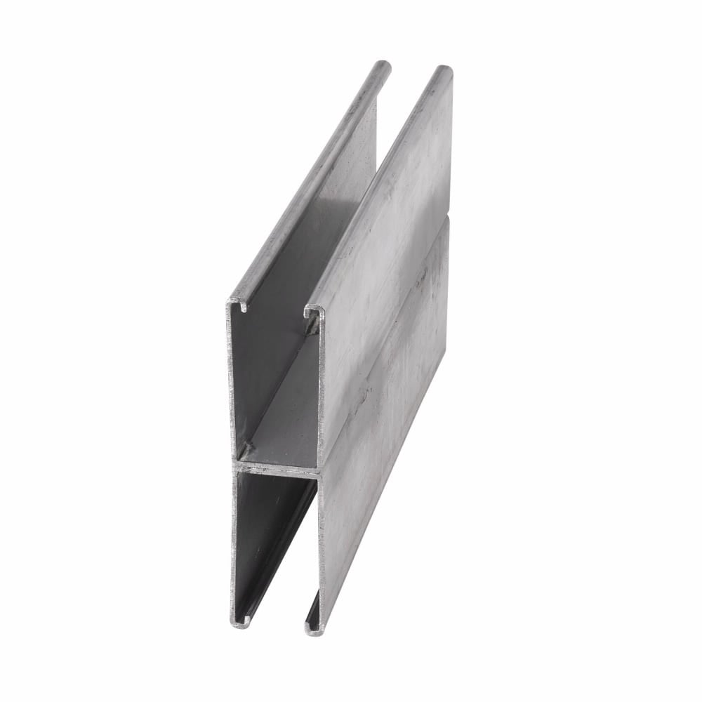 Eaton B-Line series strut back-to-back welded channel, 3.25" H x 120" L x 1.62" W, Steel, Pre-galvanized, 12 Gauge
