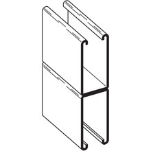 CHNL, 3 1/4" X 1 5/8", BACK TO BACK, 12 GA, 120", GR